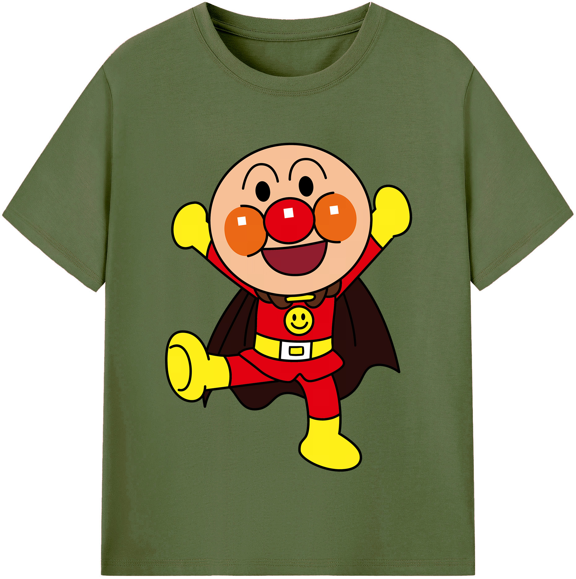（画像用） アンパンマン Anpanman 綿100％半袖Tシャツ（フロントプリント）